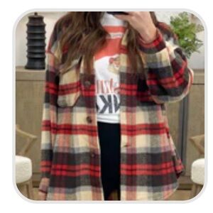 Plaid Button-Up Shacket